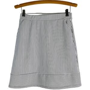Potter’s Pot black white striped ribbed stretchy preppy office skirt medium